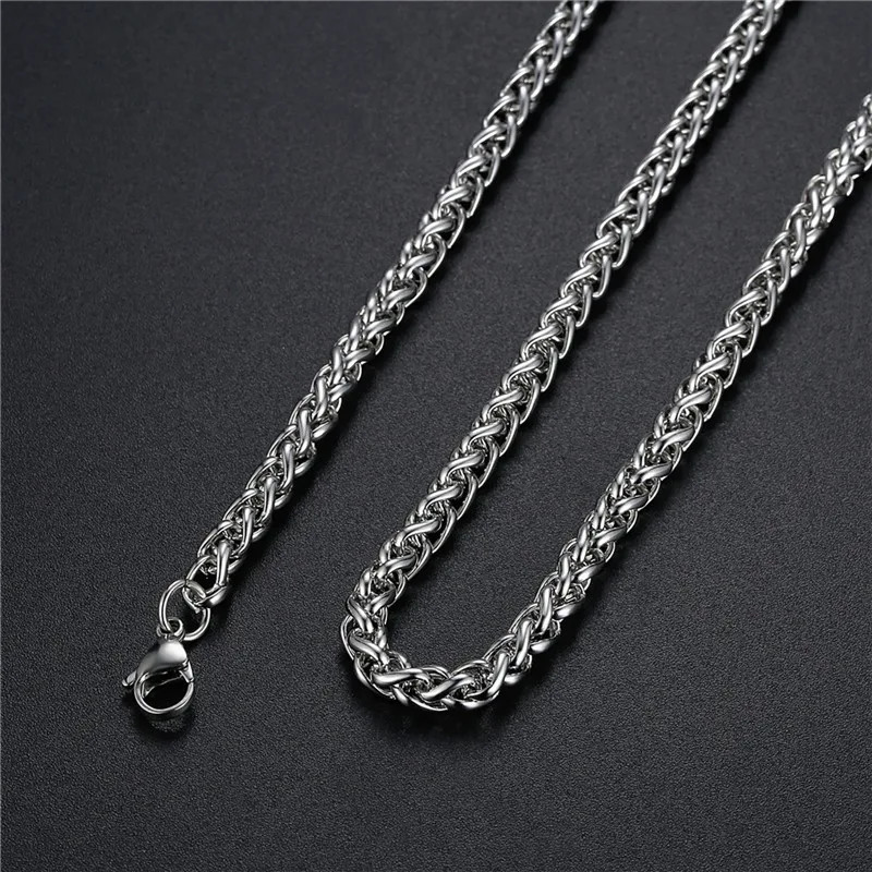 Wholesale Price Width 4MM Stainless Steel Chain Necklace For Men Fashion Hip-Hop