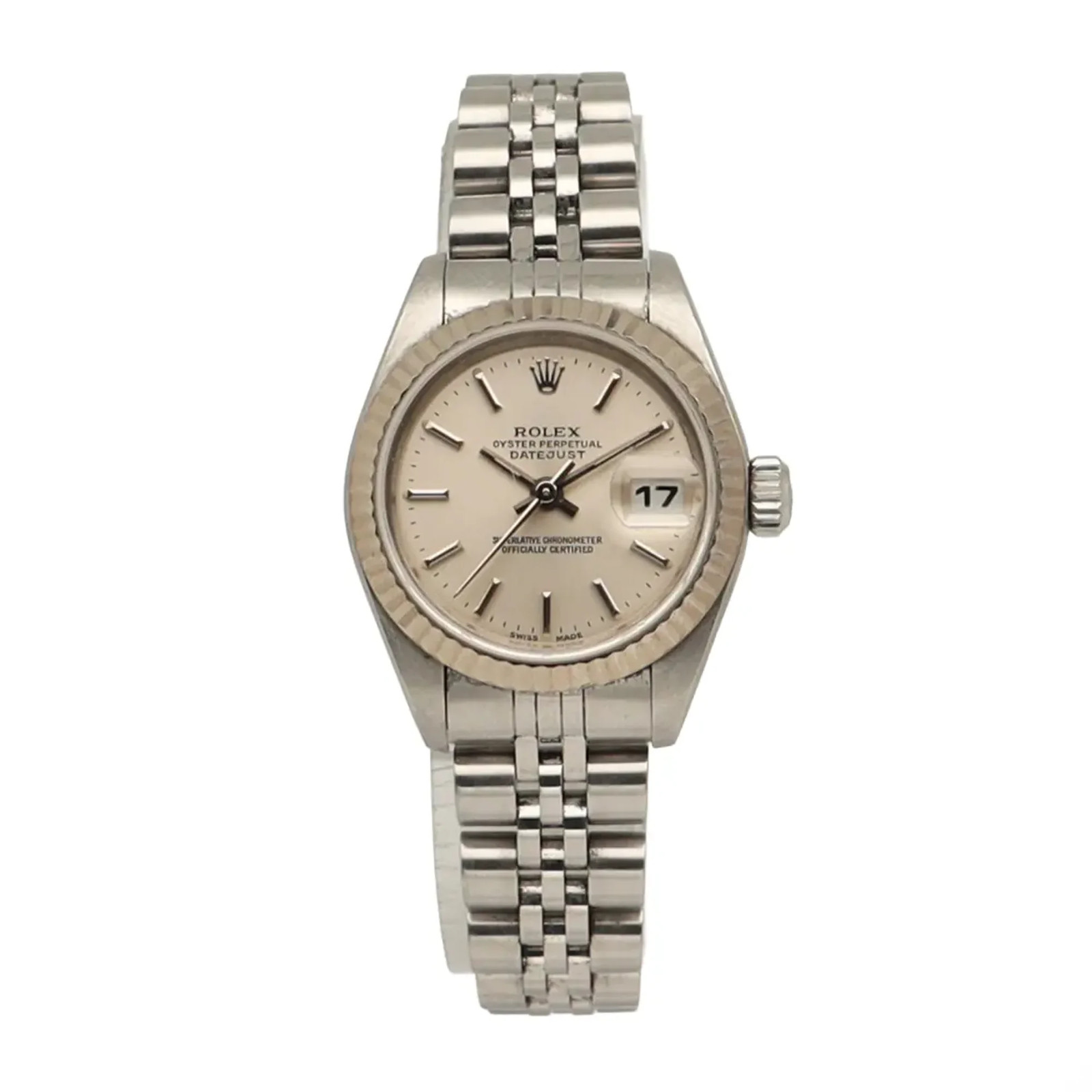 Rolex Datejust 26mm NO Holes Steel Silver Dial Ladies Automatic Watch 79174