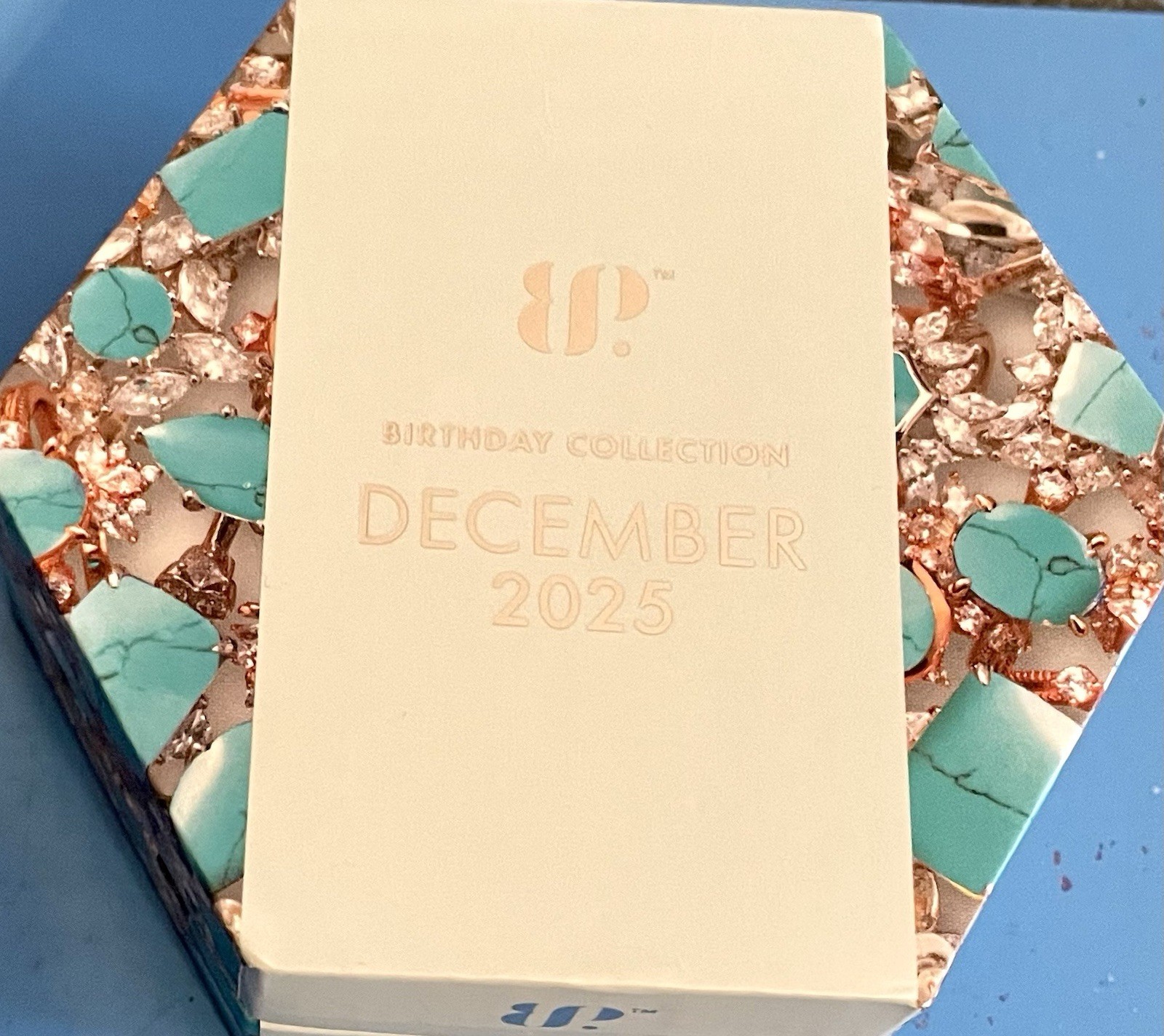 Bomb Party December 2025 Earrings Yes, Cue The Compliments Rose Gold Turquoise
