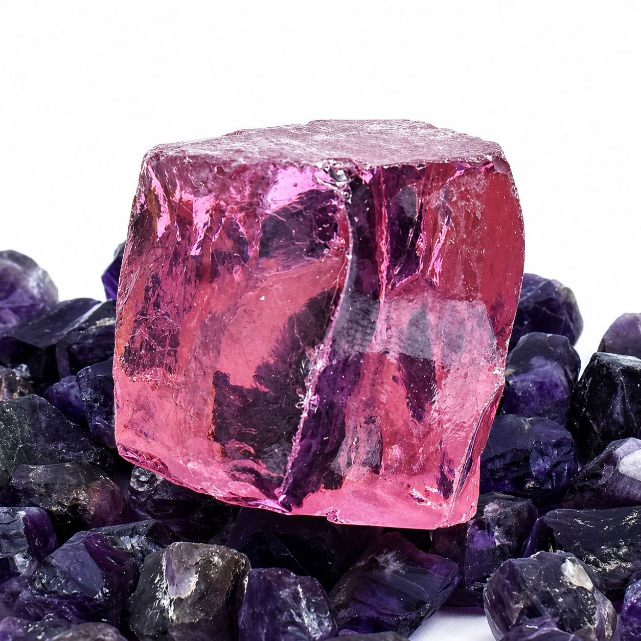 Natural 147 Ct Pink Sapphire Uncut Rough CERTIFIED Loose Gemstone