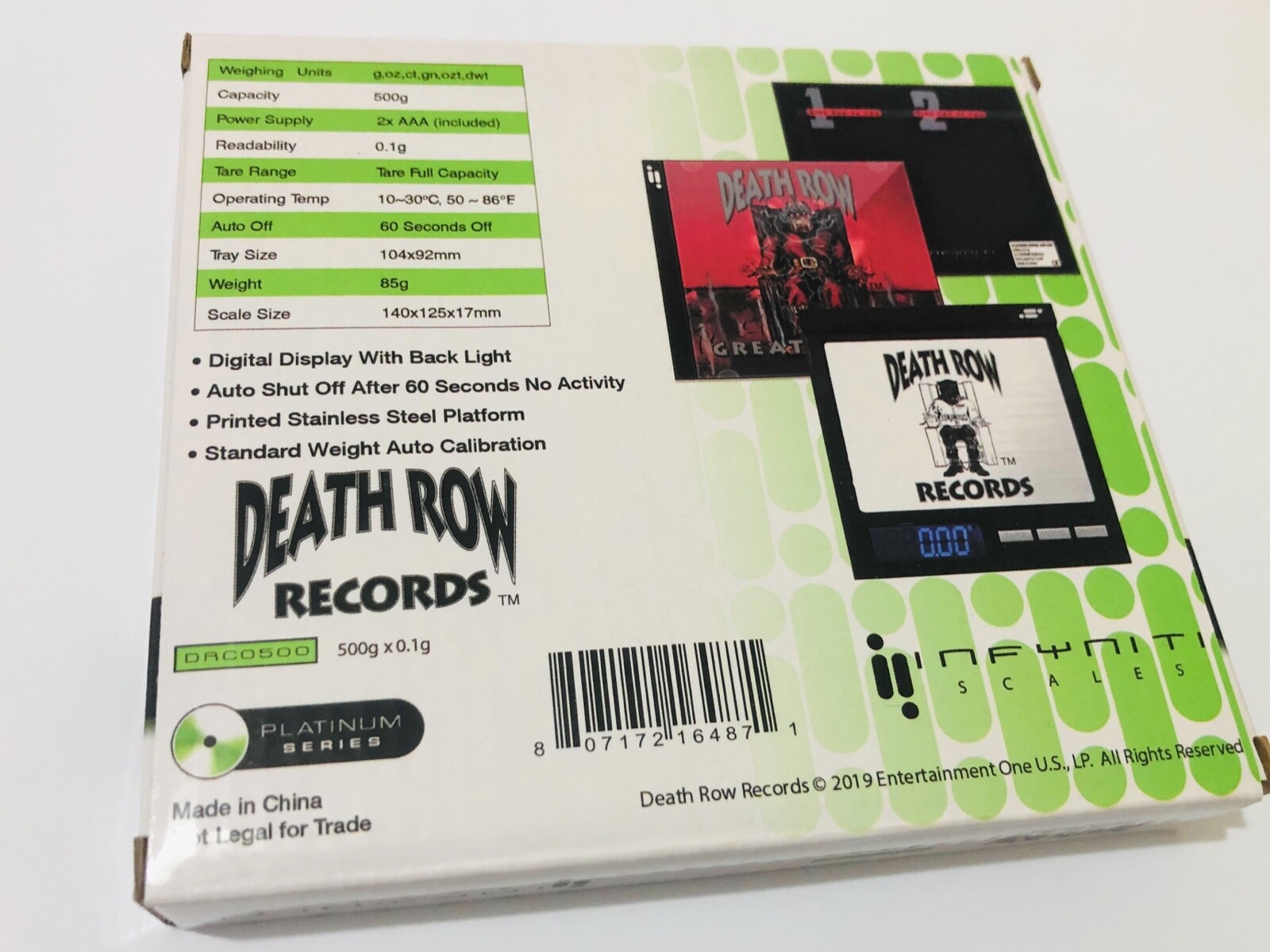Infiniti Digital Scale DETH ROW RECORDS 500 x 0.1g
