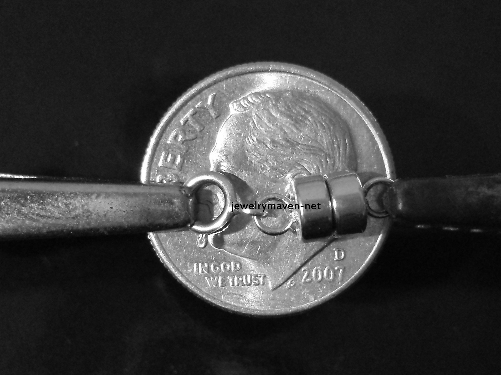 4.5mm TINY Sterling Silver MAGNETIC CLASP 1/2″ Chain Extender 5mm Spring Ring US