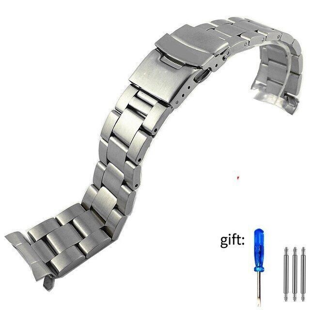 Stainless Steel Watch Band Strap For Casio Duro MDV106 MDV107 Bracelet Tool22mm