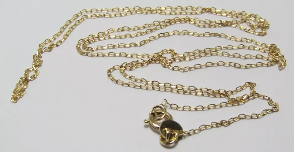 100% Genuine 9k Solid Yellow Gold Fine Necklace Chain 40cm , 16 inches BRAND NEW