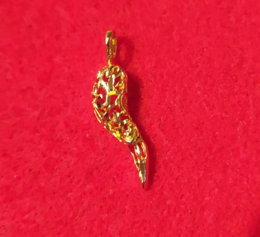 14KT GOLD PLATED ITALIAN HORN CHARM PENDANT – 2737