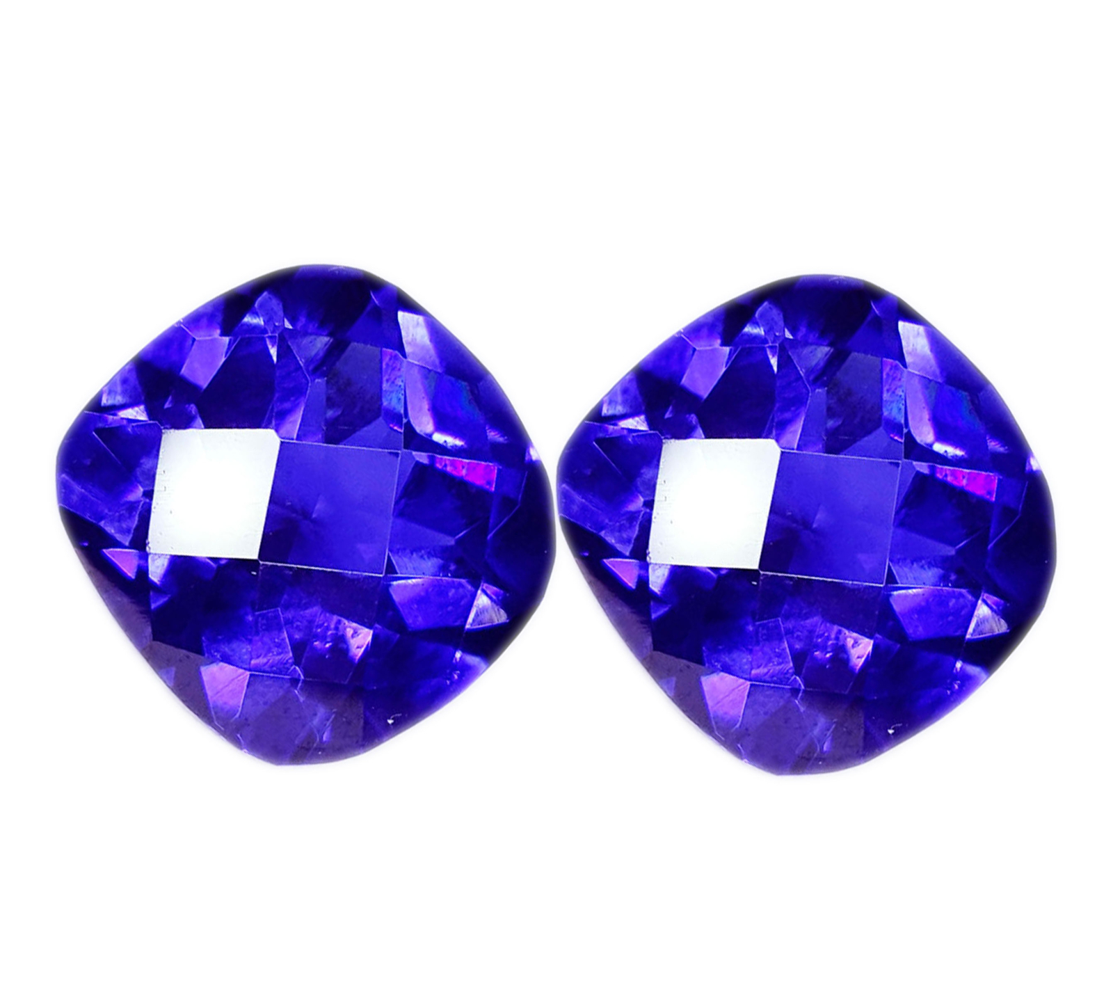 Loose Gemstone 18 Ct Natural Blue Sapphire Pair Cushion Shape Gem A01