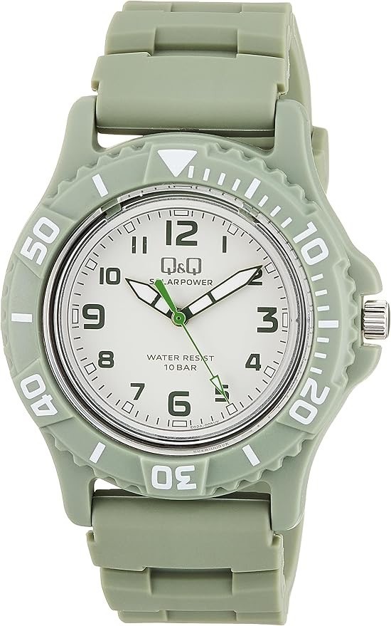 CITIZEN Q&Q E02A-005VK Solar Watch Men’s Gray 100M 10Bar Waterproof Analog Japan