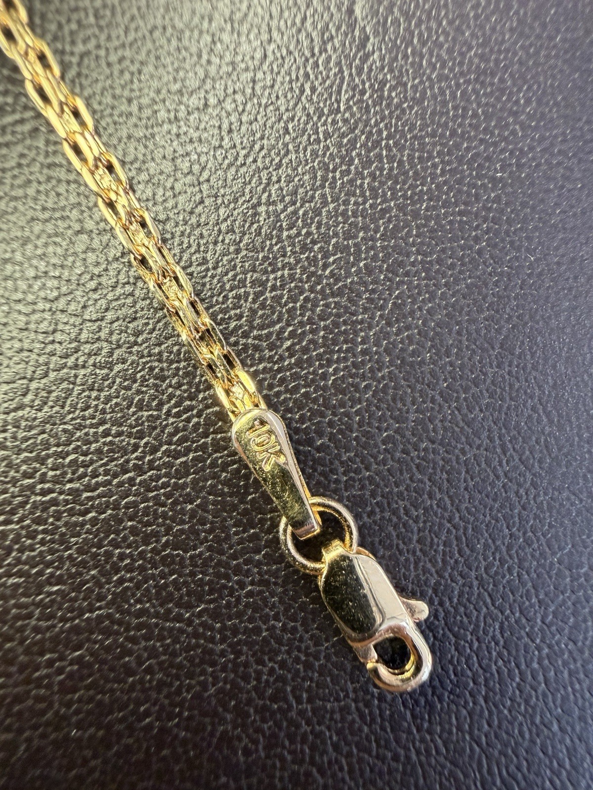 10K Solid Gold Bismark Chain Bracelet 7in 1.8mm Fine Jewelry