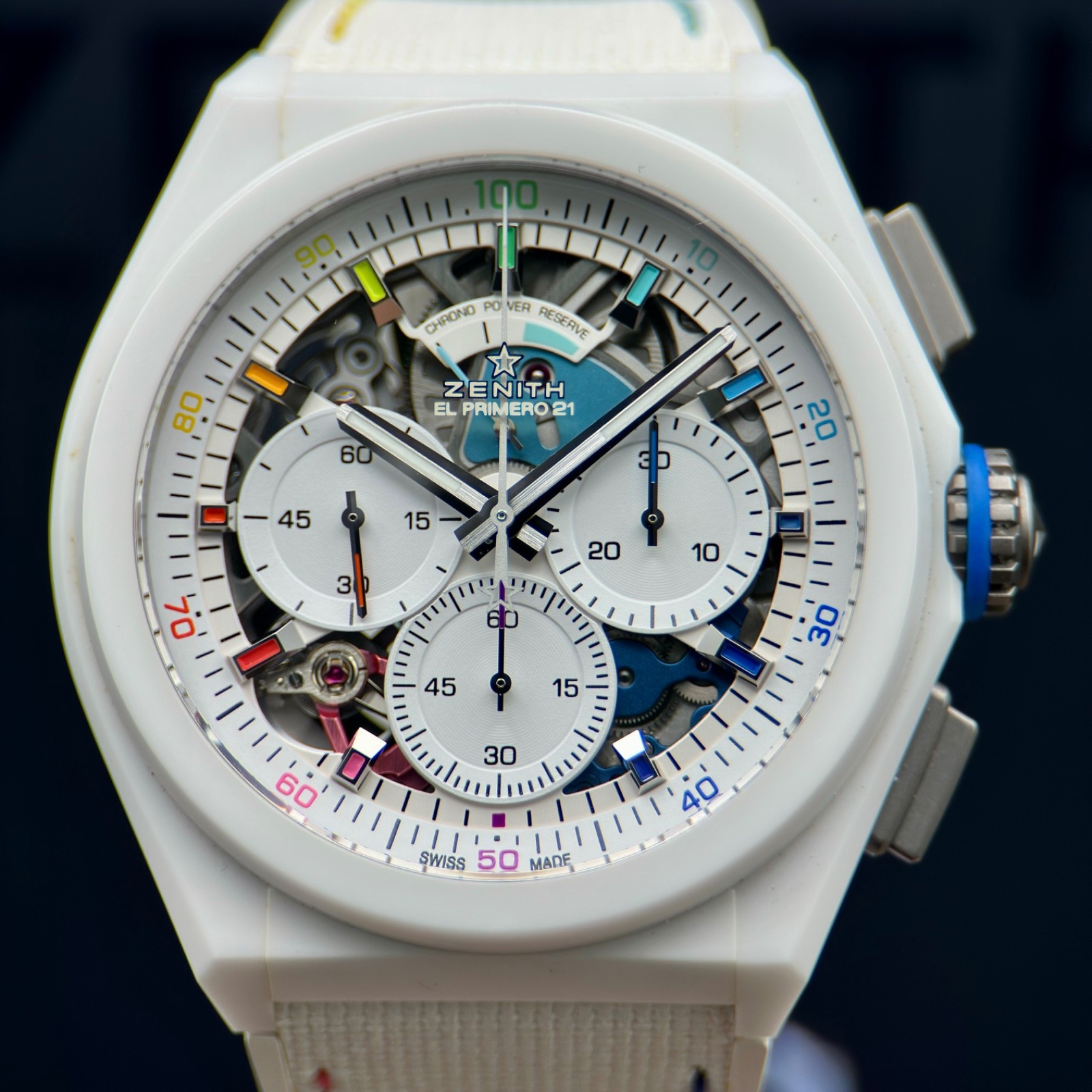 Zenith Defy 21 Chroma II White Ceramic 44mm 49.9014.9004/01.R953 Complete Set