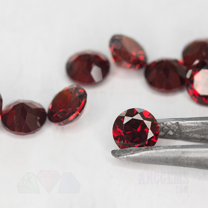 Natural Garnet Gemstone VS 2mm 3mm 4mm 5mm 6mm Loose Round Faceted Red Brown AAA