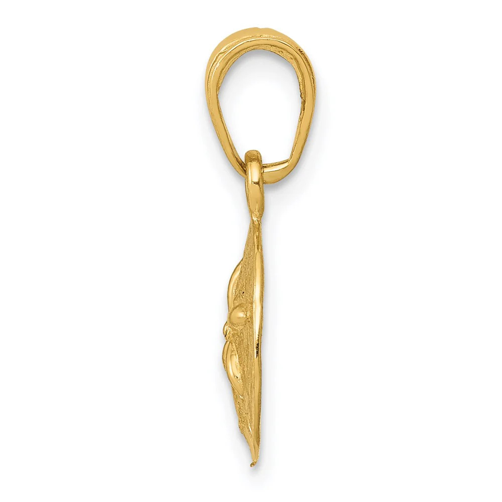 10K / 14K Yellow Gold Sand Dollar Pendant