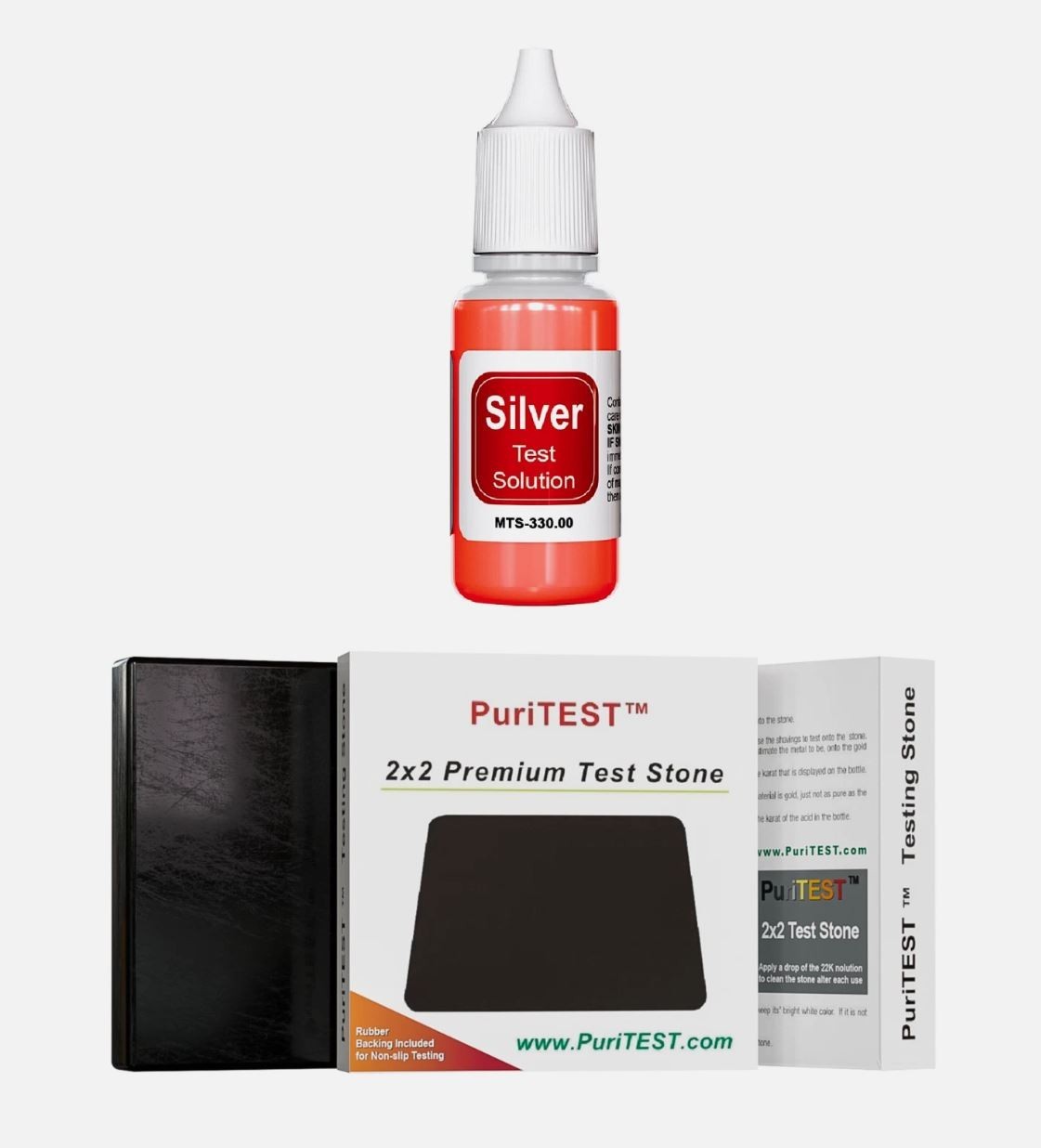 PuriTEST Silver Test Kit Jewelry Precious Metals Scrap Testing 999 Sterling bars