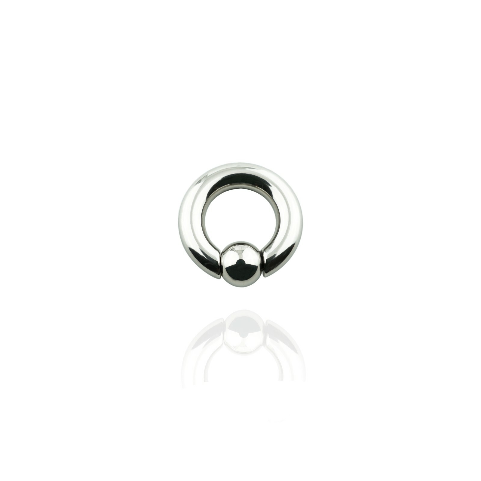 Big Size Stainless Steel Captive Bead Ring CBR Ear Tunnel Plug Gauge Piercing