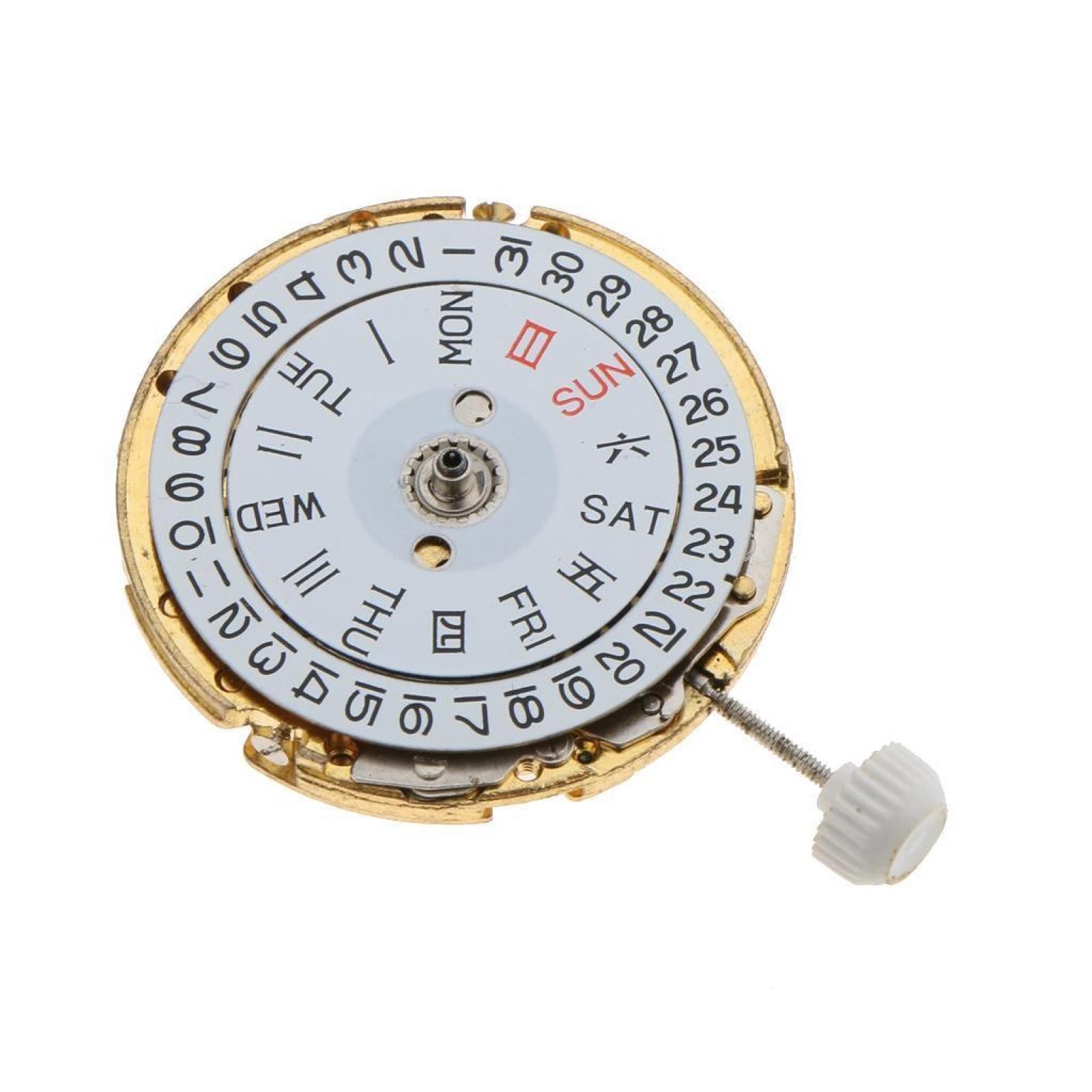 Metal Double Calendar Automatic Watch Movement Repair Parts For Miyota 8205