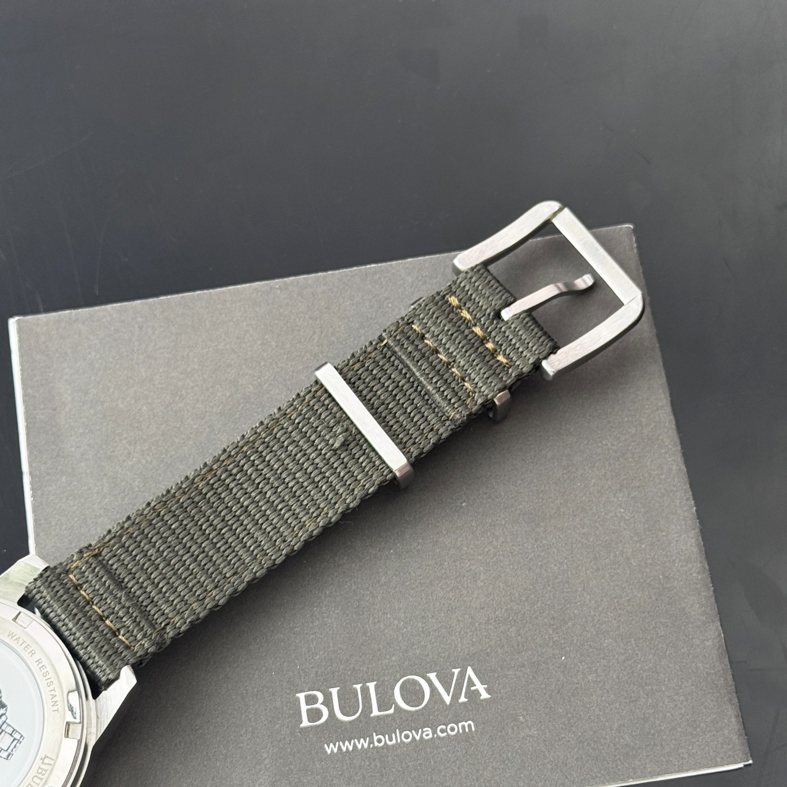 Bulova Men’s Hack VWI Special Edition 96A259 Automatic Black Dial Nylon Watch