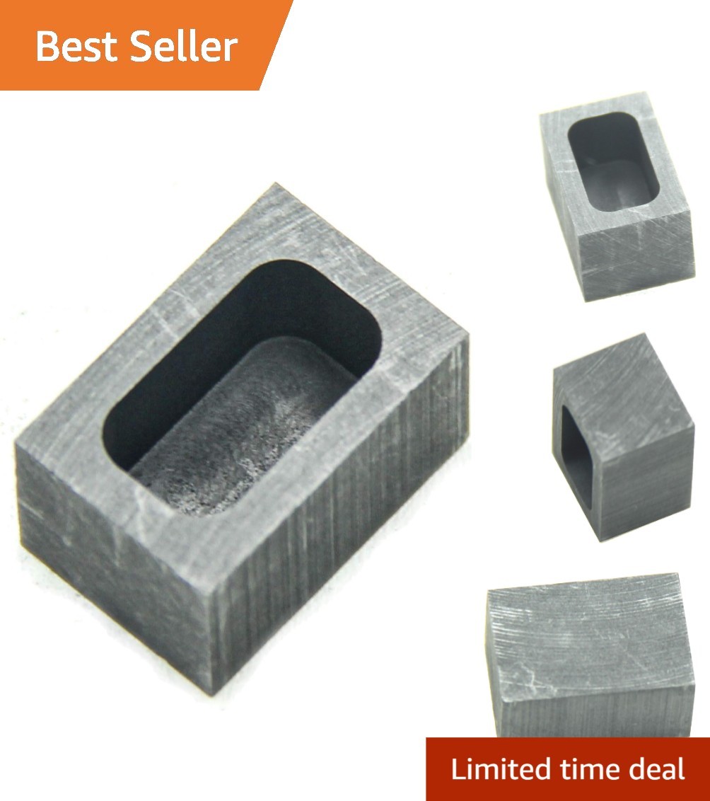 Compact Graphite Ingot Mold for Melting Gold, Silver & Other Metals – 24x16x14mm