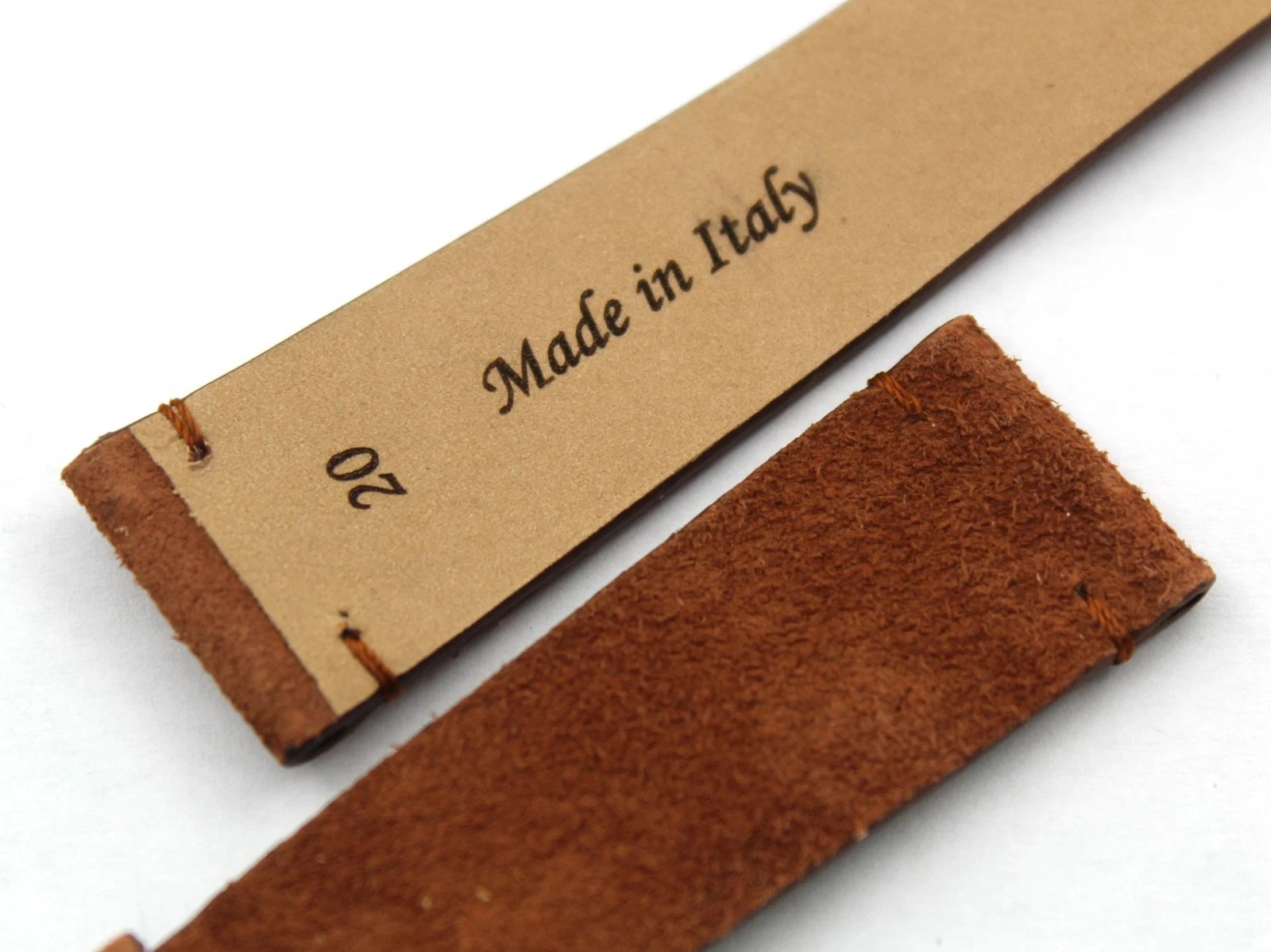 Burnt Brown Suede Strap Various Sizes Buckle Pin Top