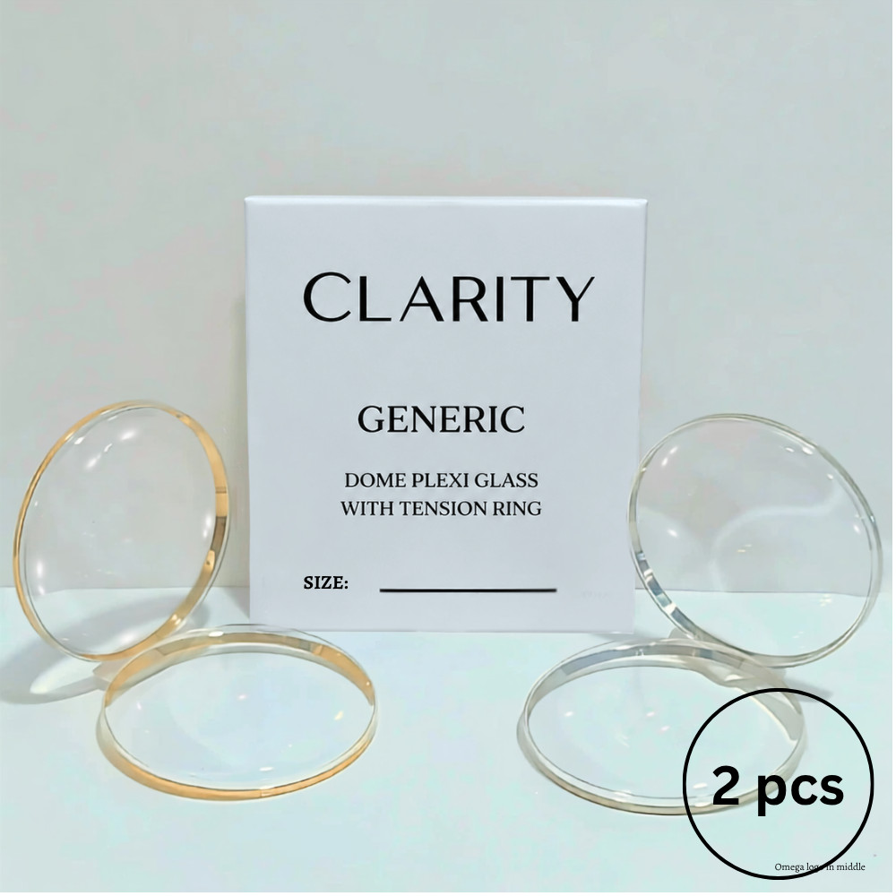Crystal Generic Dome Acrylic Watch Plexi Glass with Tension Ring (Armoured) 2PCS