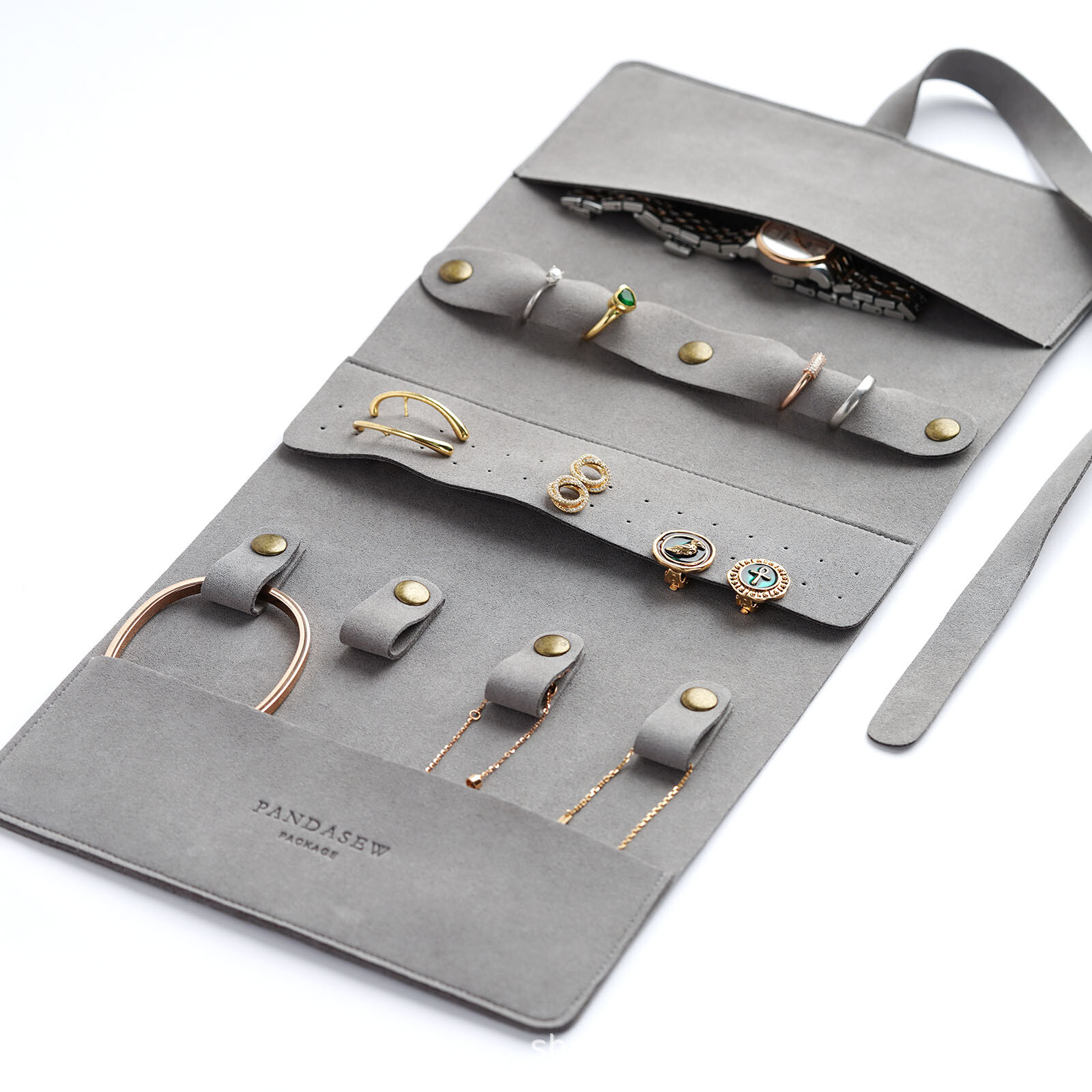 Multifunctional Jewelry Roll Organizer for Travel Earrings Necklaces Bag