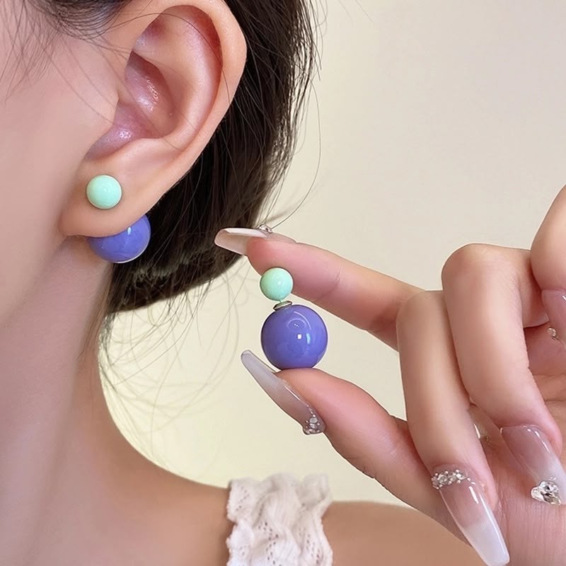 Gold Tone White Round Pearl Hoop & Stud Earrings Hook Closure Lobe Metal