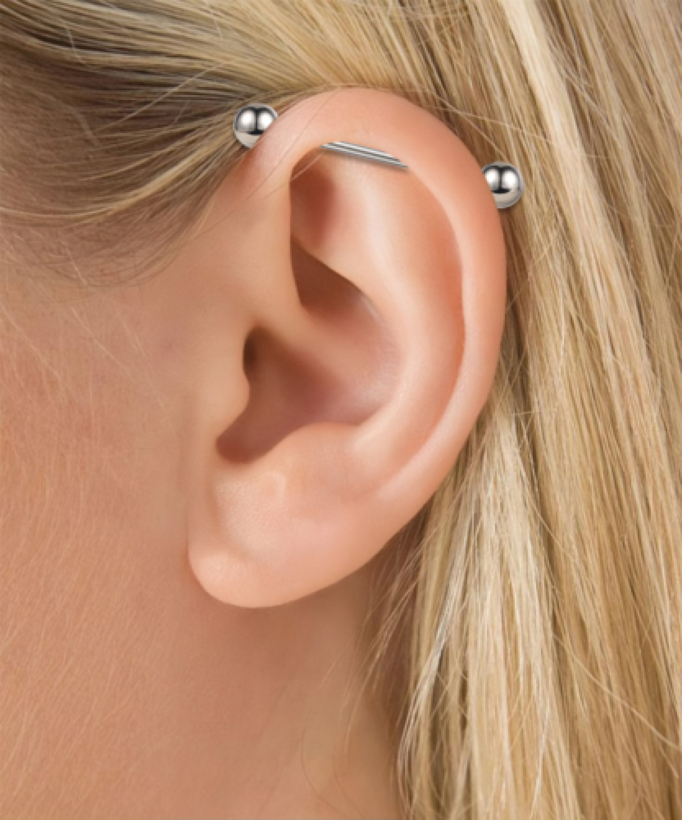 1 Pc Stainless Steel Long Industrial Barbell Piercing Cartilage Earring Jewelry