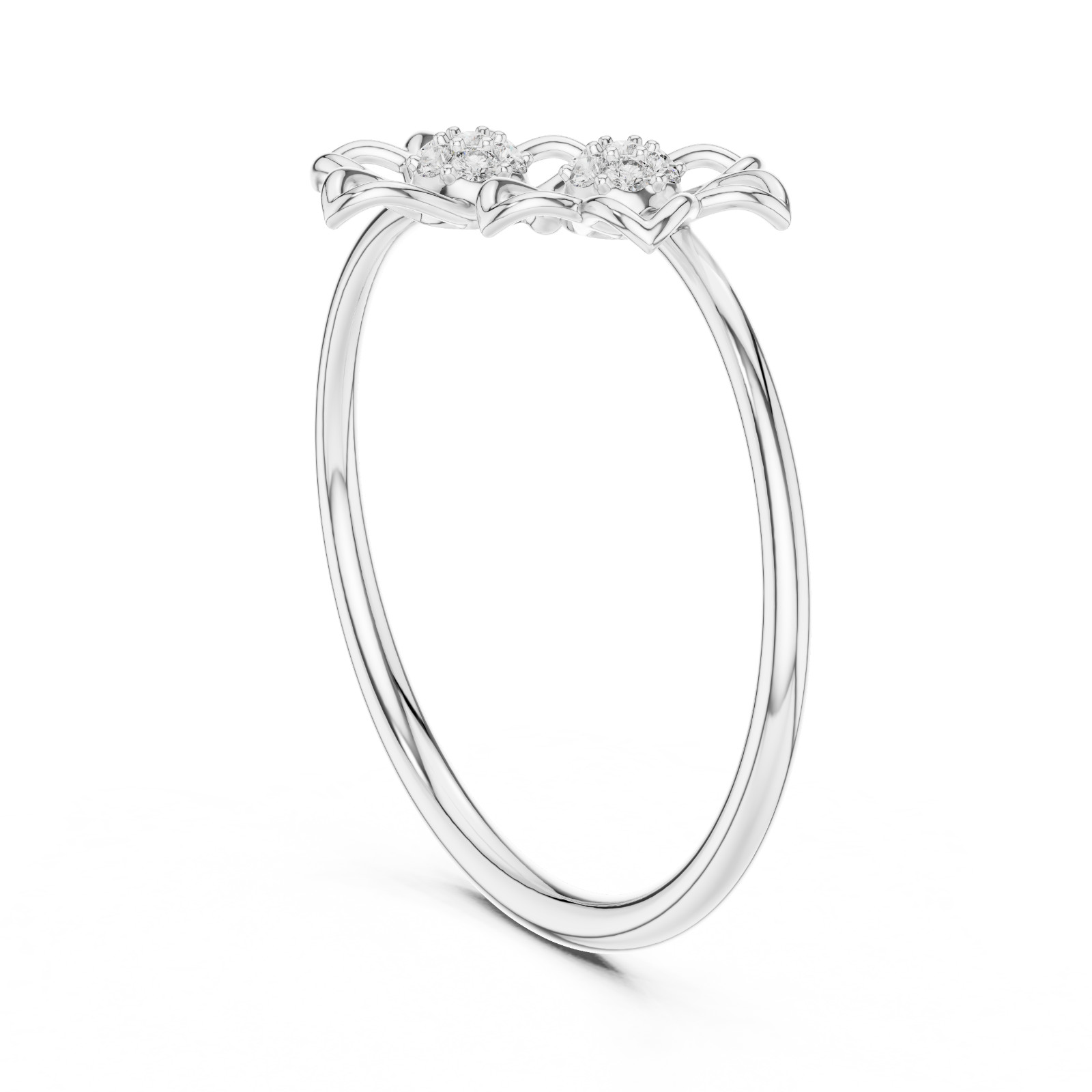 Certified VVS1 Round Natural Diamond Split Shank Anniversary Ring 14k Gold Over