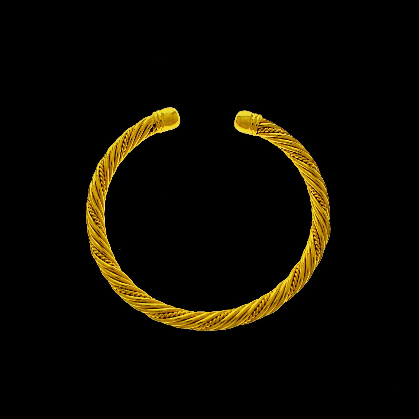 Madison Spiral Twist Cuff Bangle Bracelet | 14K Gold Filled