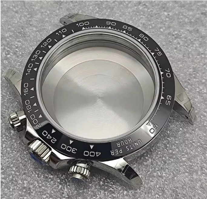 Watch Repair Polished Steel Chronograph Case Bezel For Caliber 7750 Movement