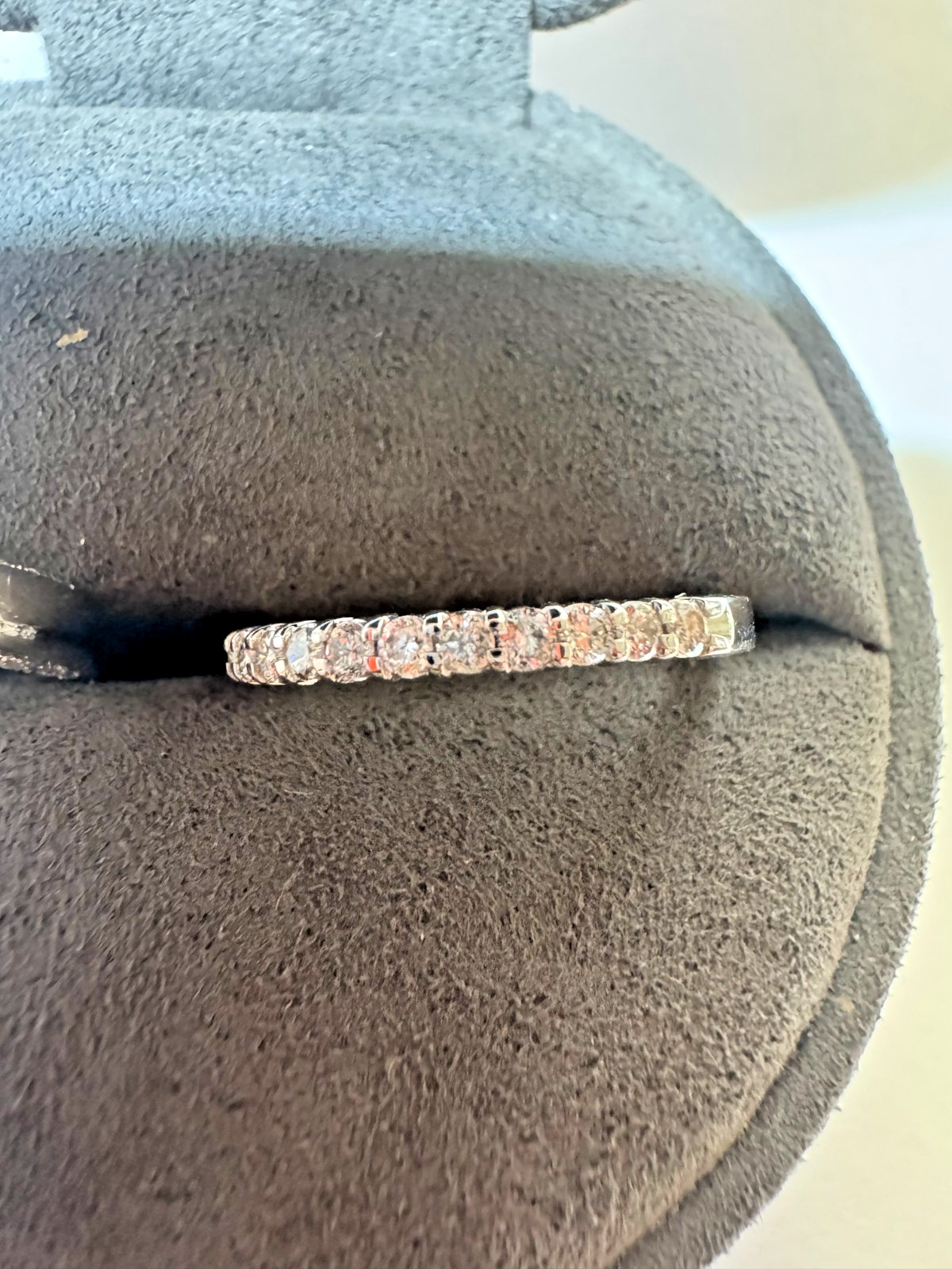 LOVE by Vera Wang 14K White Gold Princess Halo Diamond Ring + Diamond Band