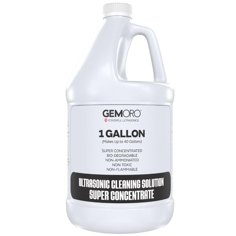 GemOro Jewelry Cleaner Solution Concentrate | For 128 Fl Oz (Pack of 1)