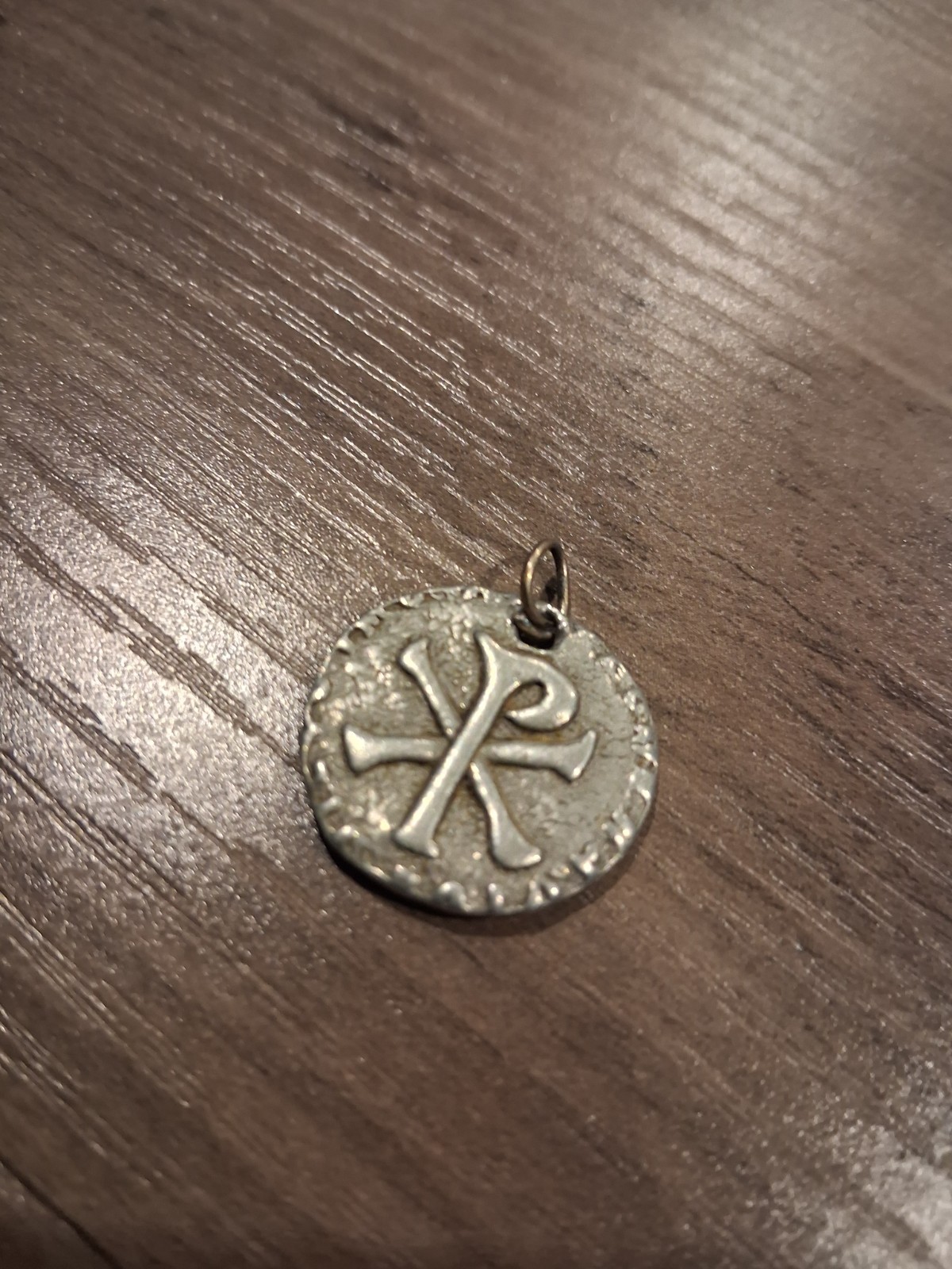Artisan Blackbeard Smithy .999 Fine Silver Chi-Rho Pendant Medallion Hand Forged