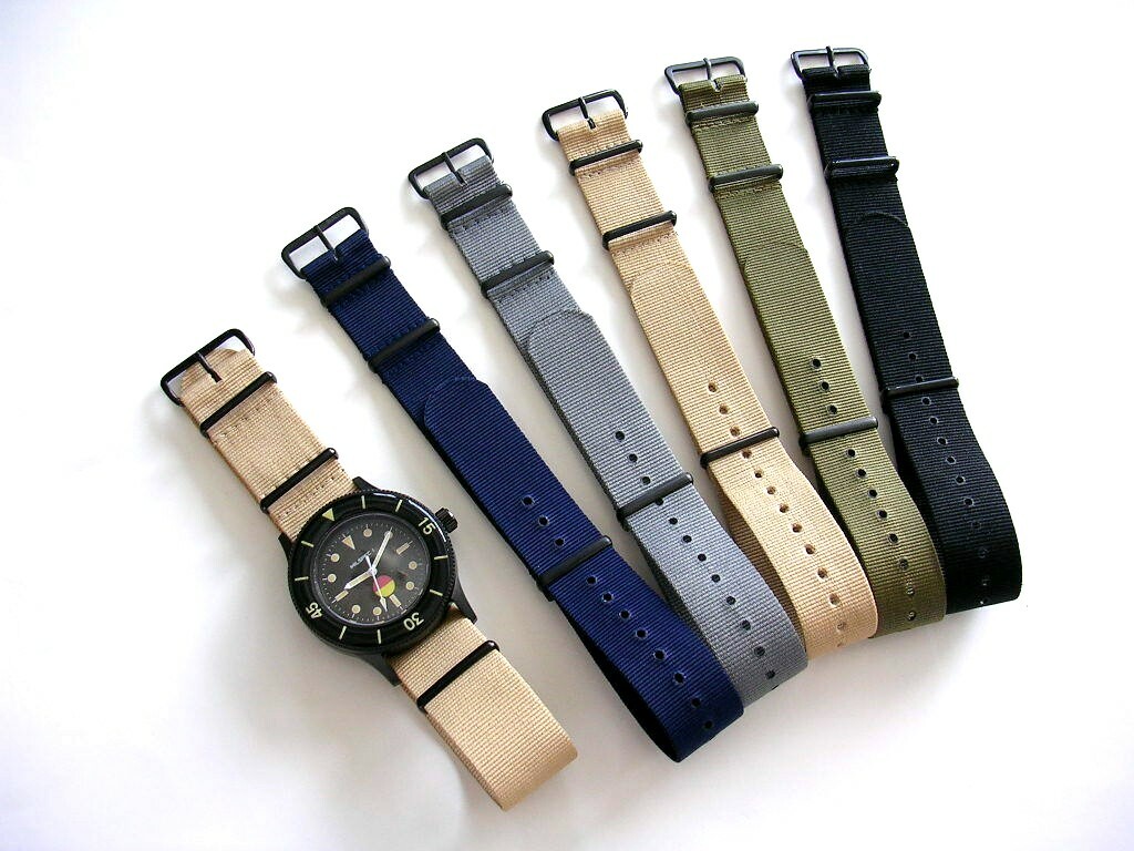 16mm NATO G10 Prem Ballistic PVD MoD RAF Military army watchband strap IW SUISSE