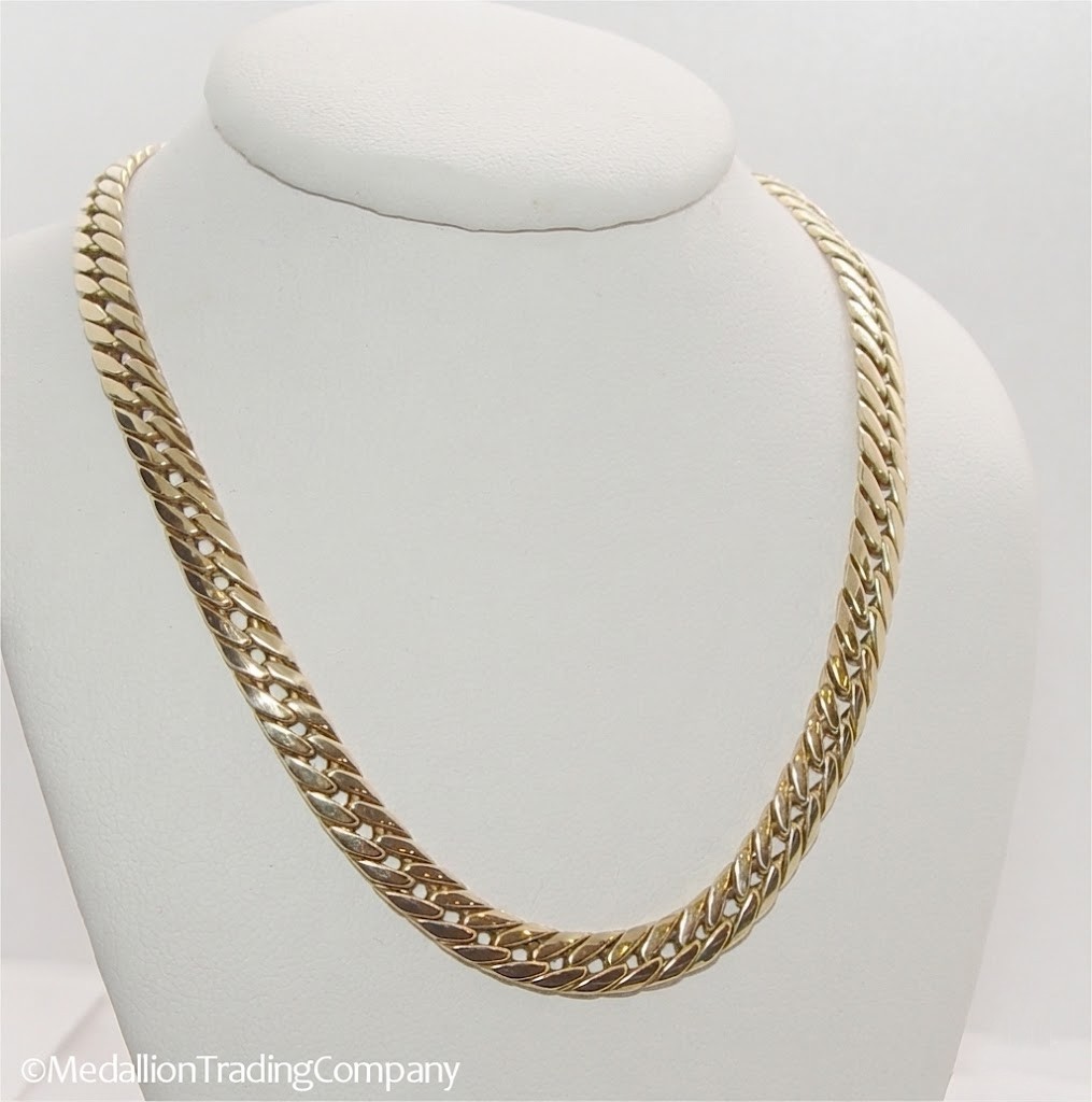 14k Yellow Gold 6mm Cuban Curb Miami Link Chain Necklace 17.5 Inch 14.7 Grams