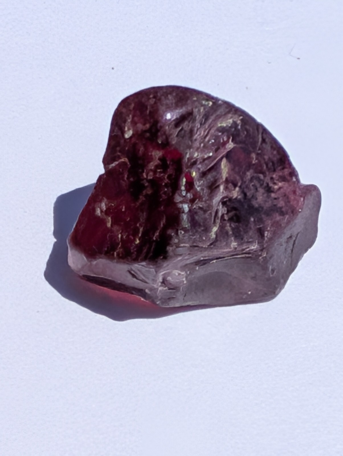 USA seller 9.05 ct IF Raspberry Tanzanian garnet facet rough gemstone