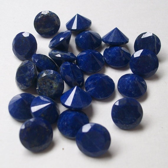 Natural Lapis Lazuli Round Faceted Cut 5mm To 20mm Loose Gemstone