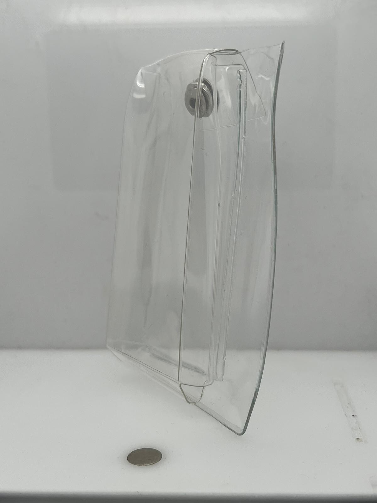 Clear Plastic Watch Snap Pouch With Slot For Card or Papers
