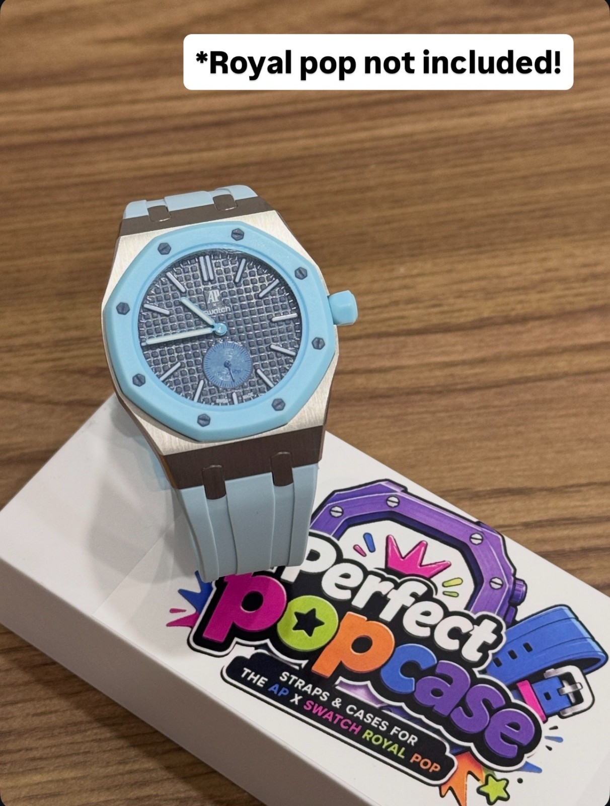 *NEW COLOR* AP x Swatch Custom Strap Stainless Steel Royal Pop LifeTime Warranty