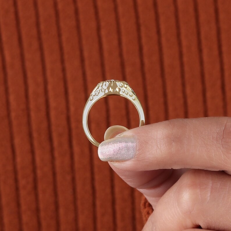 2.40 Ct Oval Real Moissanite Bezel Engagement Ring 14K Yellow Gold Plated