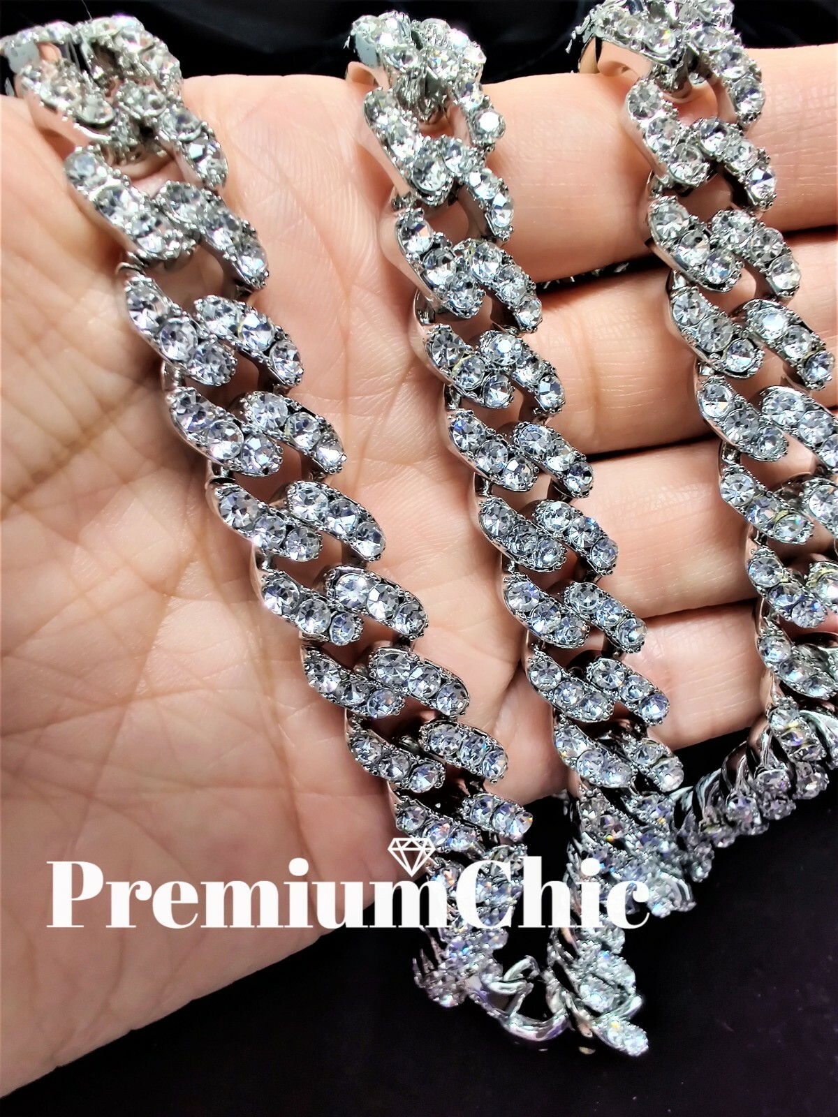 ICED Miami Cuban Designer Link Chain Mens Hip Hop Plated CZ Jewelry COMBO SET