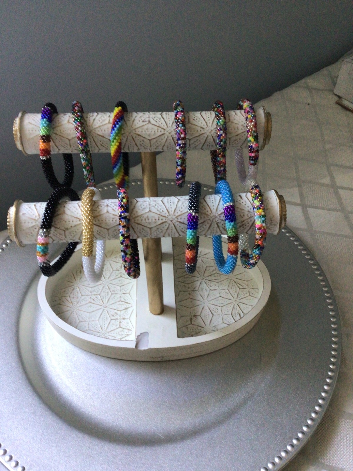 UNIQUE MULTICOLOR COMBINATION, 7″ ROLL ON SASHKA BRACELETS, 12 PCS