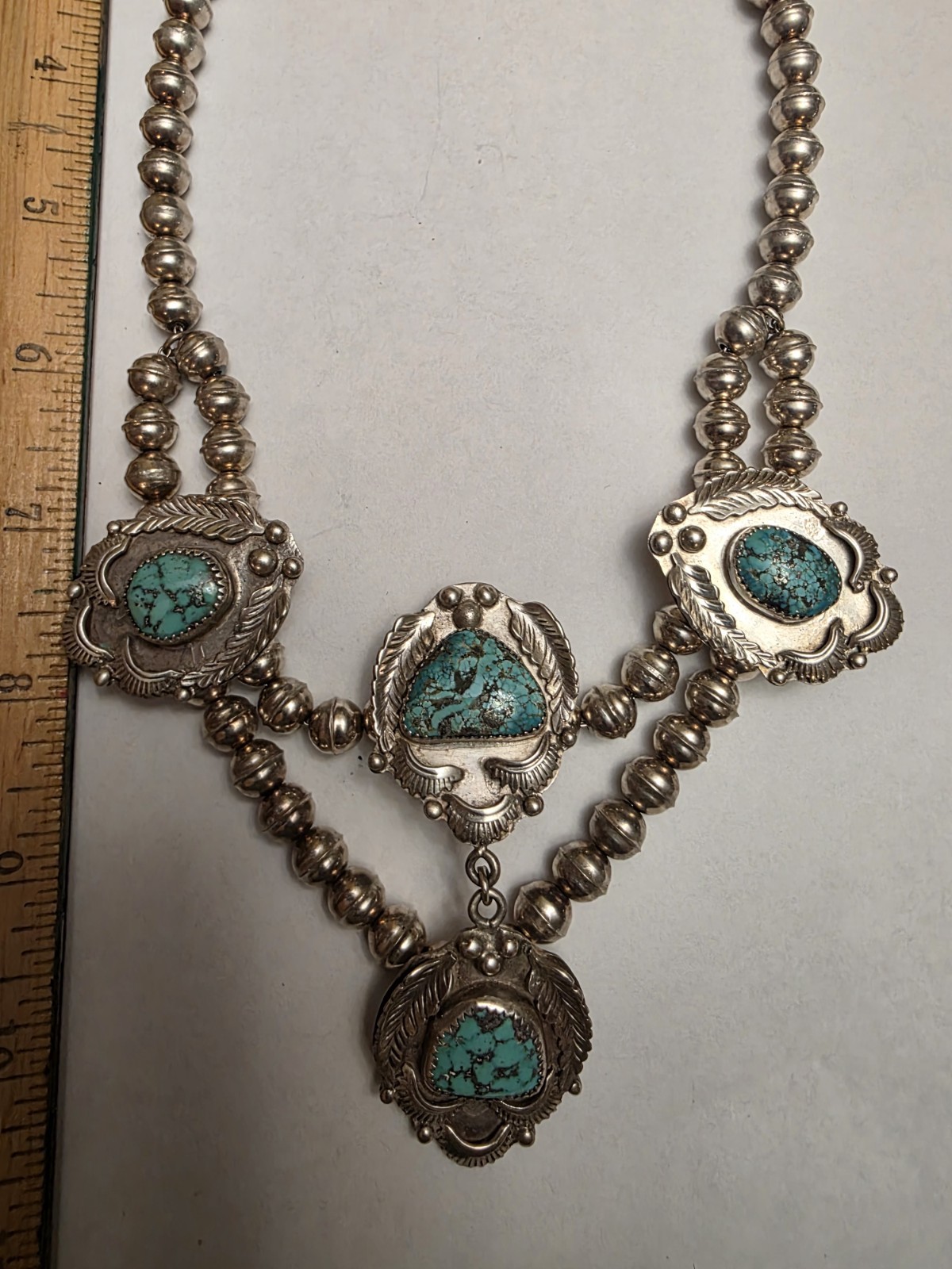 David K Lister DKL Turquoise Necklace 16.5 In Length
