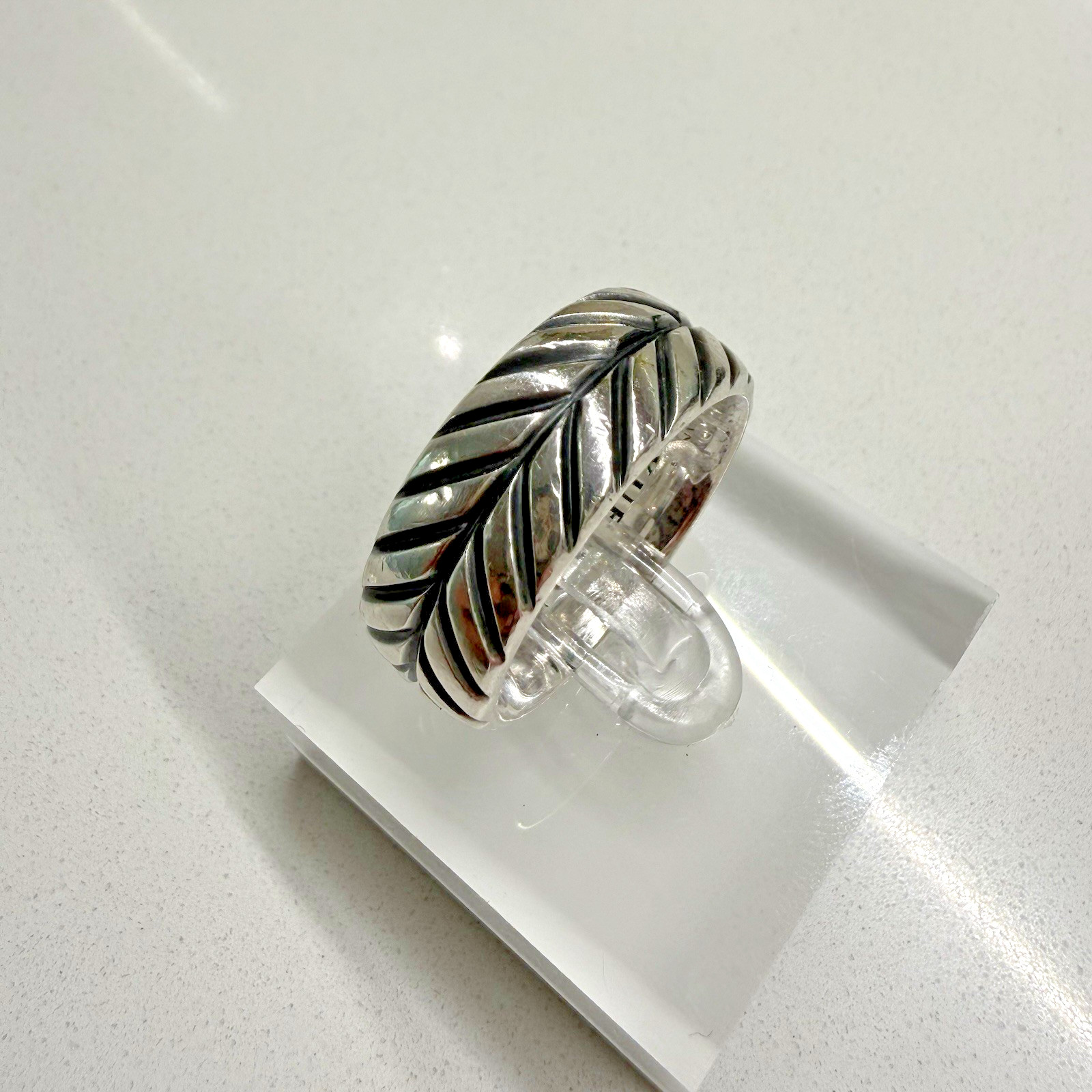 DAVID YURMAN Sterling Silver Chevron Band Ring
