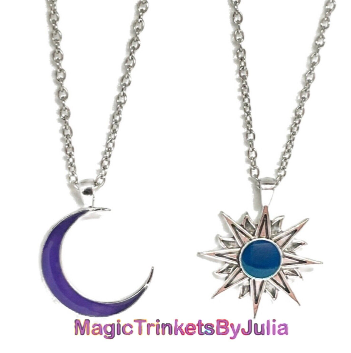 Twitches Necklaces Witch Pendant Matching Friendship Necklaces Halloween Twiligh