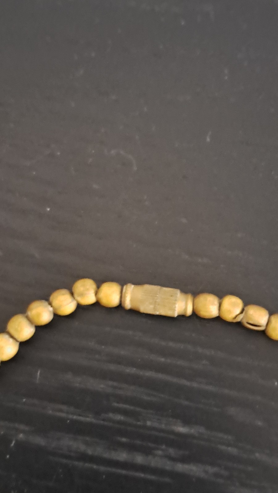 Brass Statement Tribal Necklace Pendant Boho Vintage 1980s Barrel Clasp