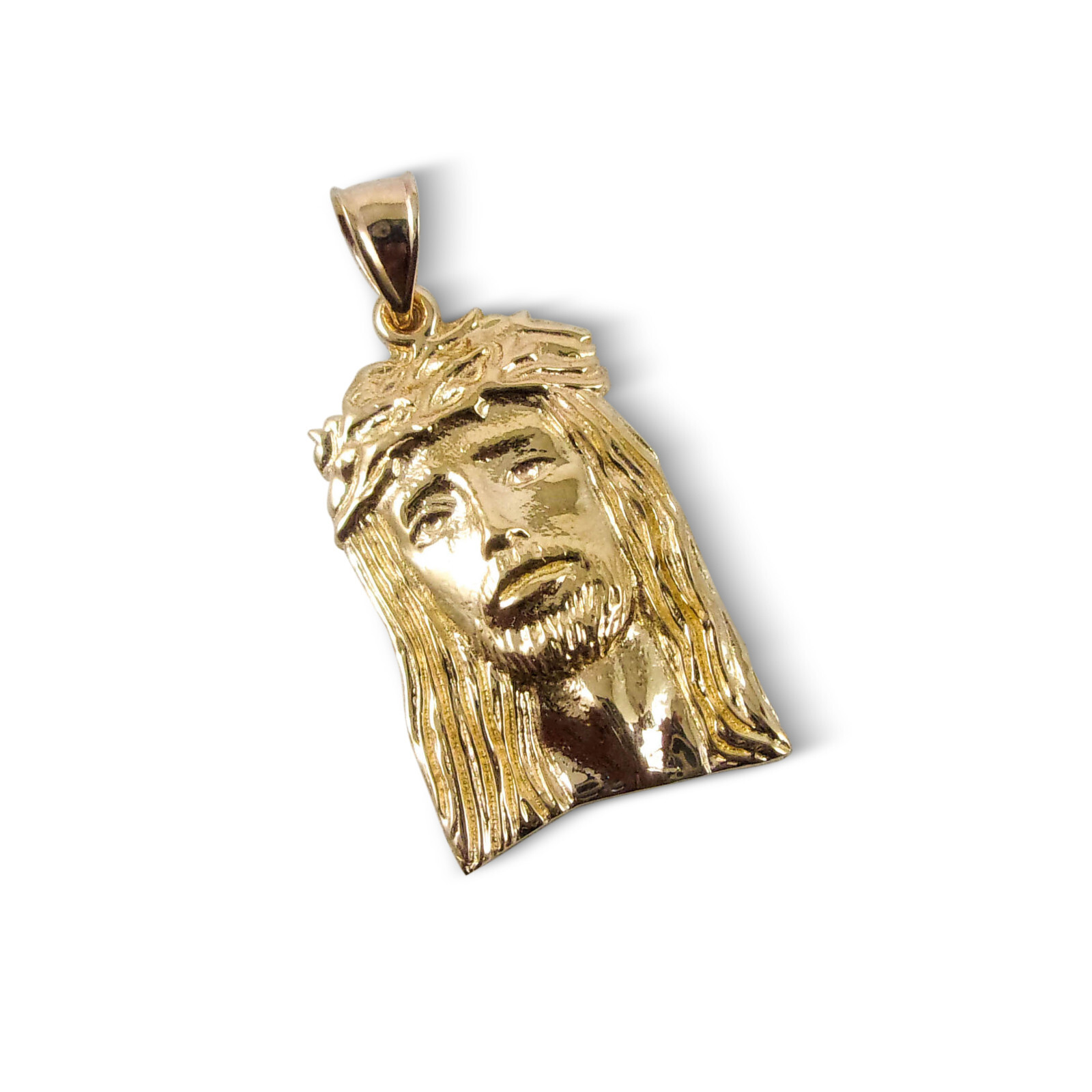 Solid 10K Yellow Gold Jesus Piece Gold Jesus Pendant 2.4g 1″