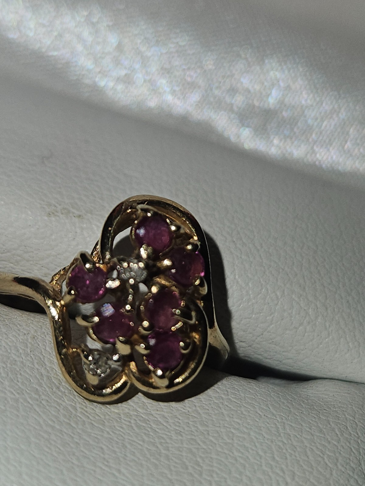 2 CT Round Simulated Pink Ruby Cluster Women Wedding Ring 14K Yellow Gold Plated