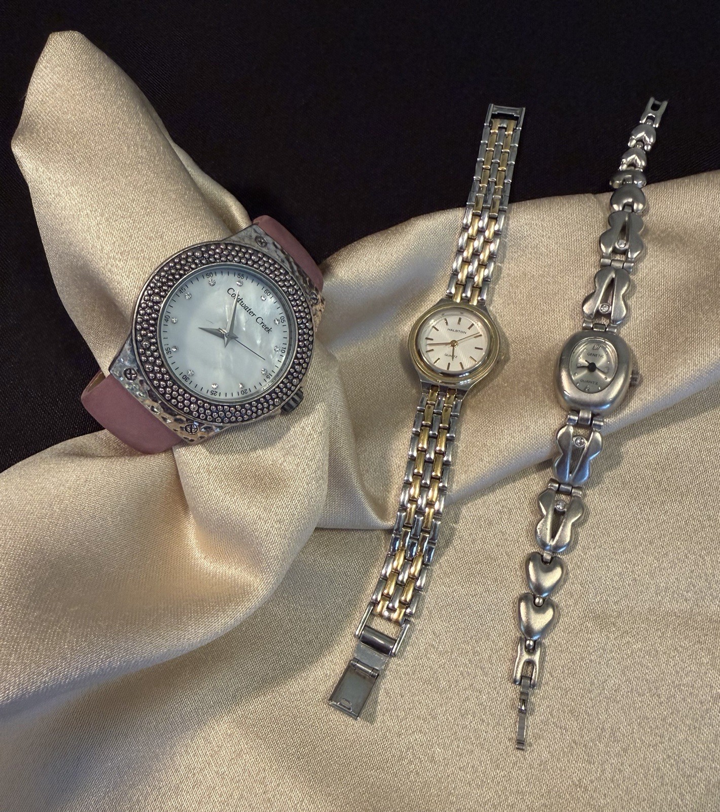 3 VTG Women’s Coldwater Creek, Genetic Watches Sliver, Gold Tone Bracelet