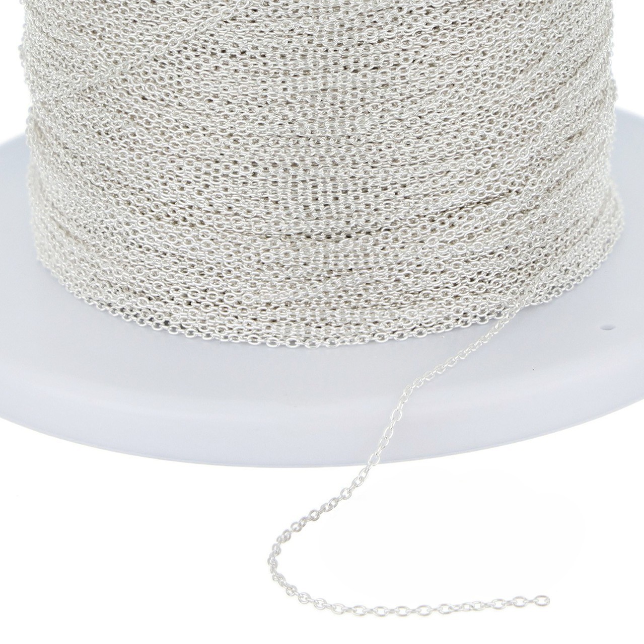Sterling Silver Cable Chain,Bulk Chain,Silver Chain By the foot, Made in Italy