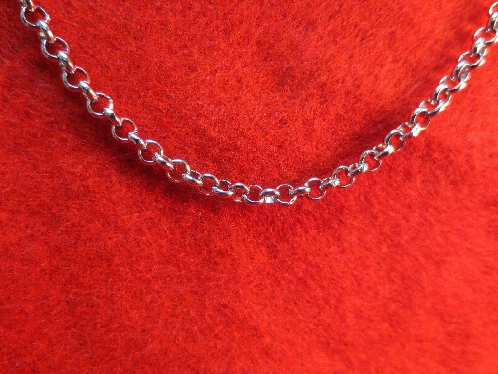 22 INCH SILVER STAINLESS STEEL 4MM ROLO LINK ROPE CHAIN NECKLACE