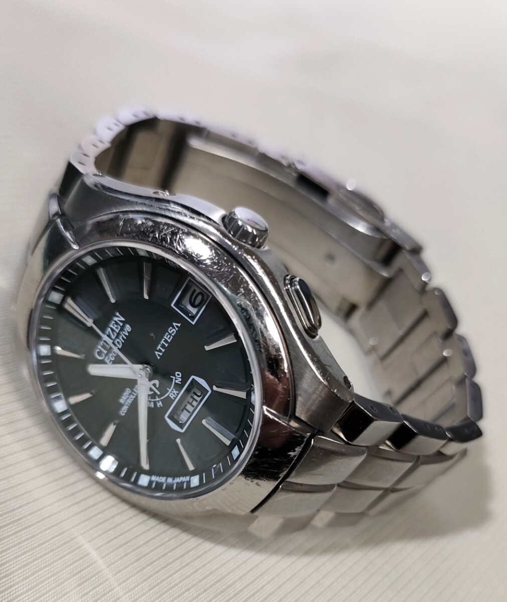 Operational Citizen Attesa Eco Drive regular 73 500 yen radio solar wristwatch A
